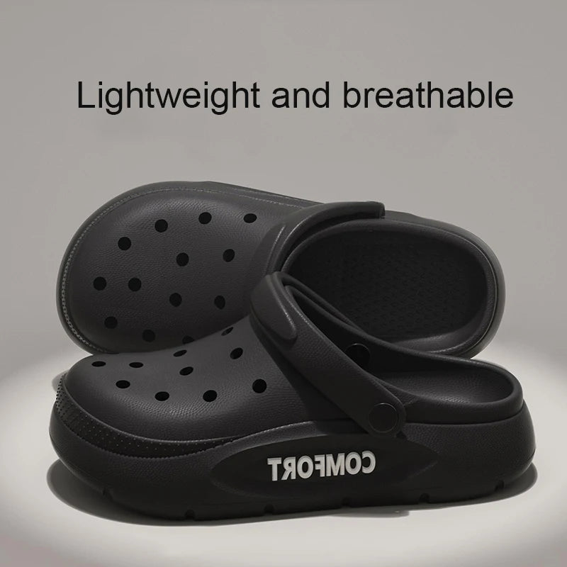 Hollow-Top Indoor-Outdoor Slippers — Anti-Slip Couple Slides — view 5 of sandals & slides