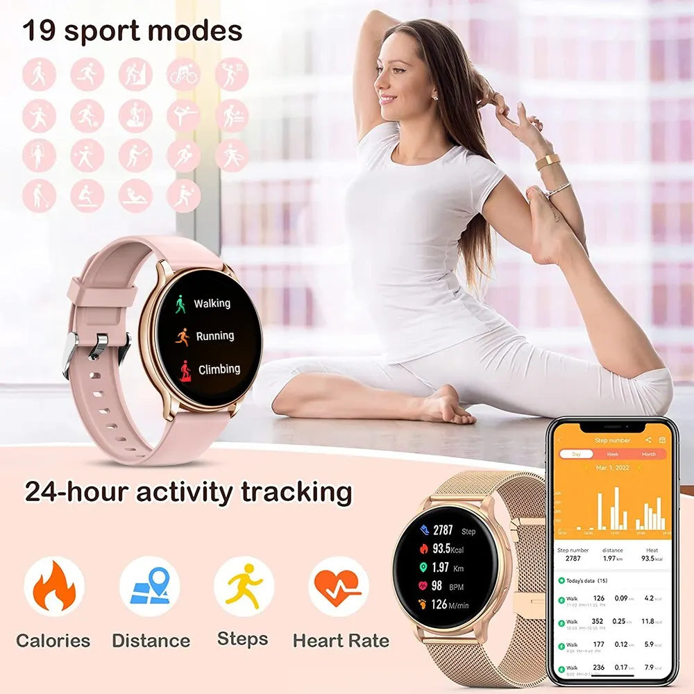MEVADEN Women's Y22 Smart Watch — Bluetooth Call Custom Dial Fitness Tracker Smartwatch — view 5 of smart watches
