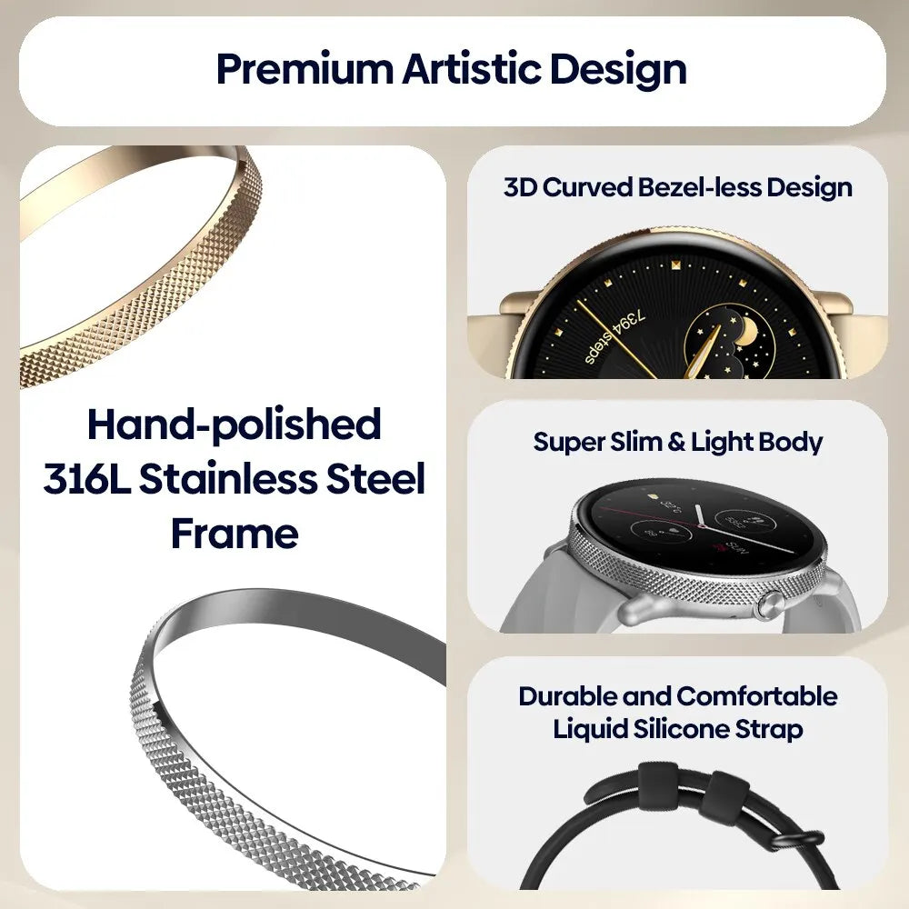 Zeblaze GTR 3 Pro Smart Watch — 1.43in AMOLED Voice Calling Steel Frame Smartwatch — view 2 of smart watches