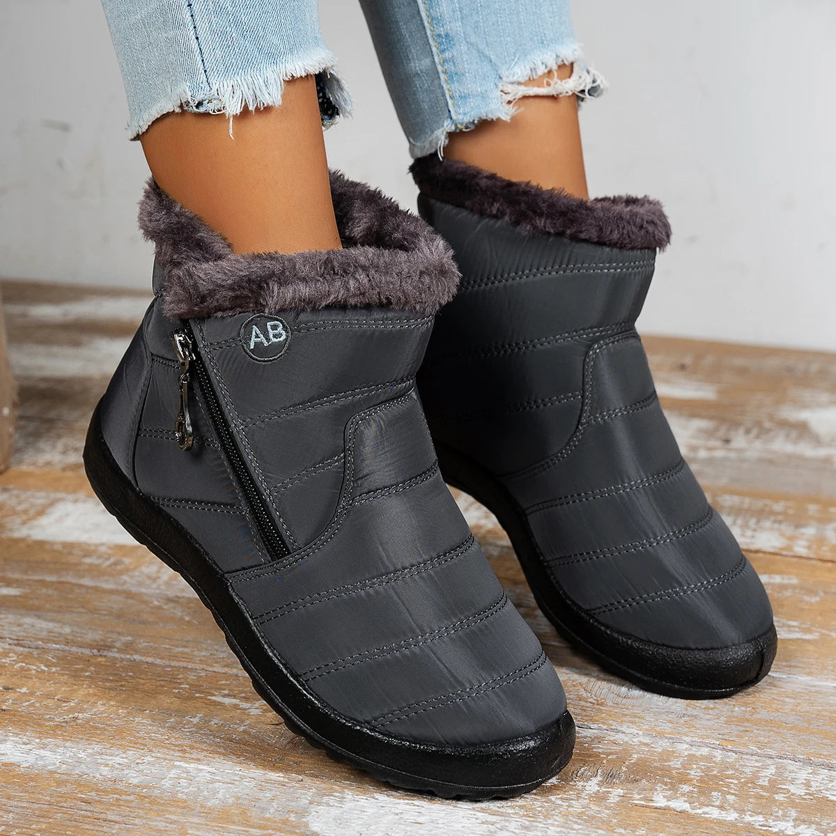 Women's Waterproof Autumn-Winter Snow Boots — Lightweight Outdoor Ankle Boots — view 9 of boots