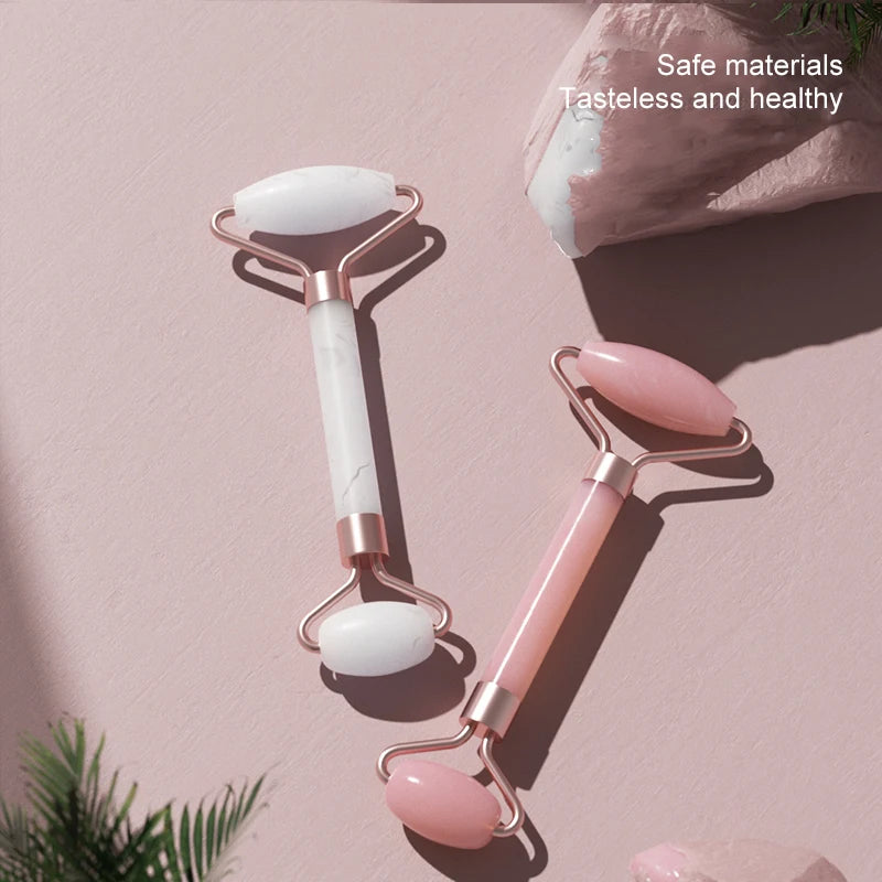 Resin face neck and eye roller with gua sha scraping board for daily self-care