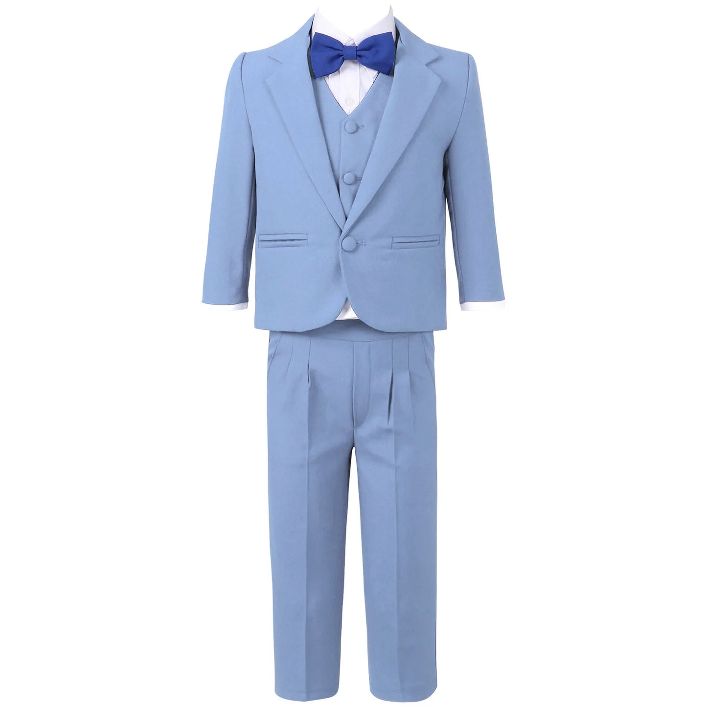 Baby Boys' 5-Piece Gentleman Suit – Formal Blazer, Shirt, Vest, Bow Tie & Pants