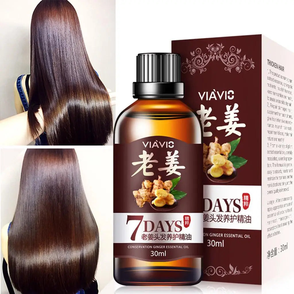 Socks.Fast Hair Growth Dense Regrowth Ginger Serum Oil Anti Loss Treatment 30ML