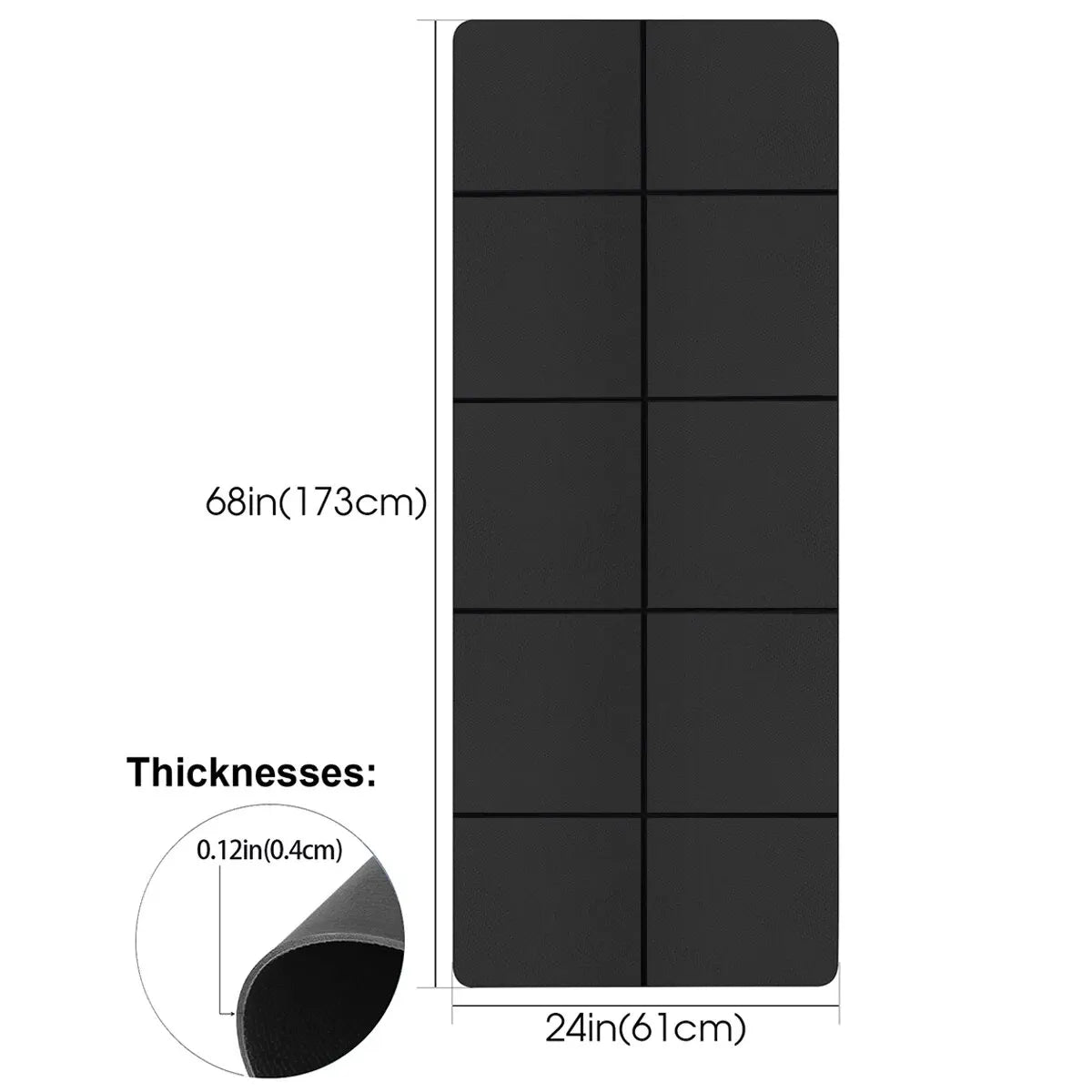 Yoga Mat — 4mm EVA Foam Yoga & Pilates Mat, Cushioned Gym Floor Workout — view 2 of sports & fitness