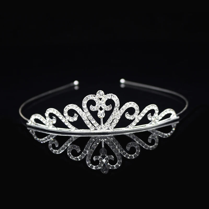 Princess Tiara Crystal Crown Headband - Kids Hair Accessory
