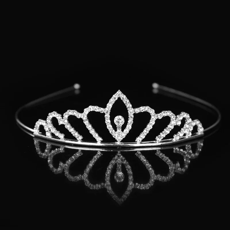 Princess Tiara Crystal Crown Headband - Kids Hair Accessory