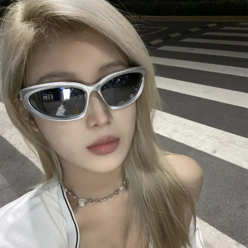 Y2K Wraparound Sunglasses — Unisex Punk Vintage UV400 Sun Glasses — view 5 of sunglasses