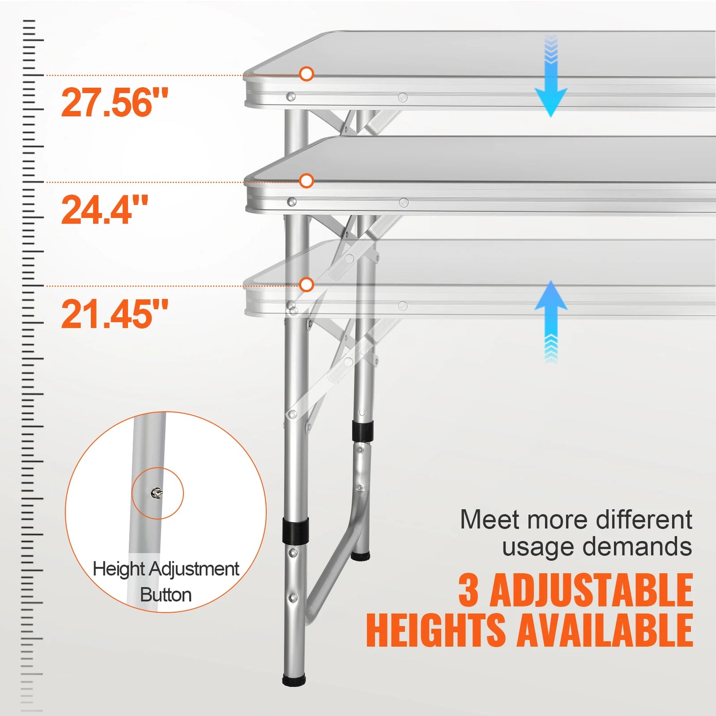 SucceBuy Aluminum Camping Folding Table — Quick-Set Cooking Station — view 5 of outdoor sports
