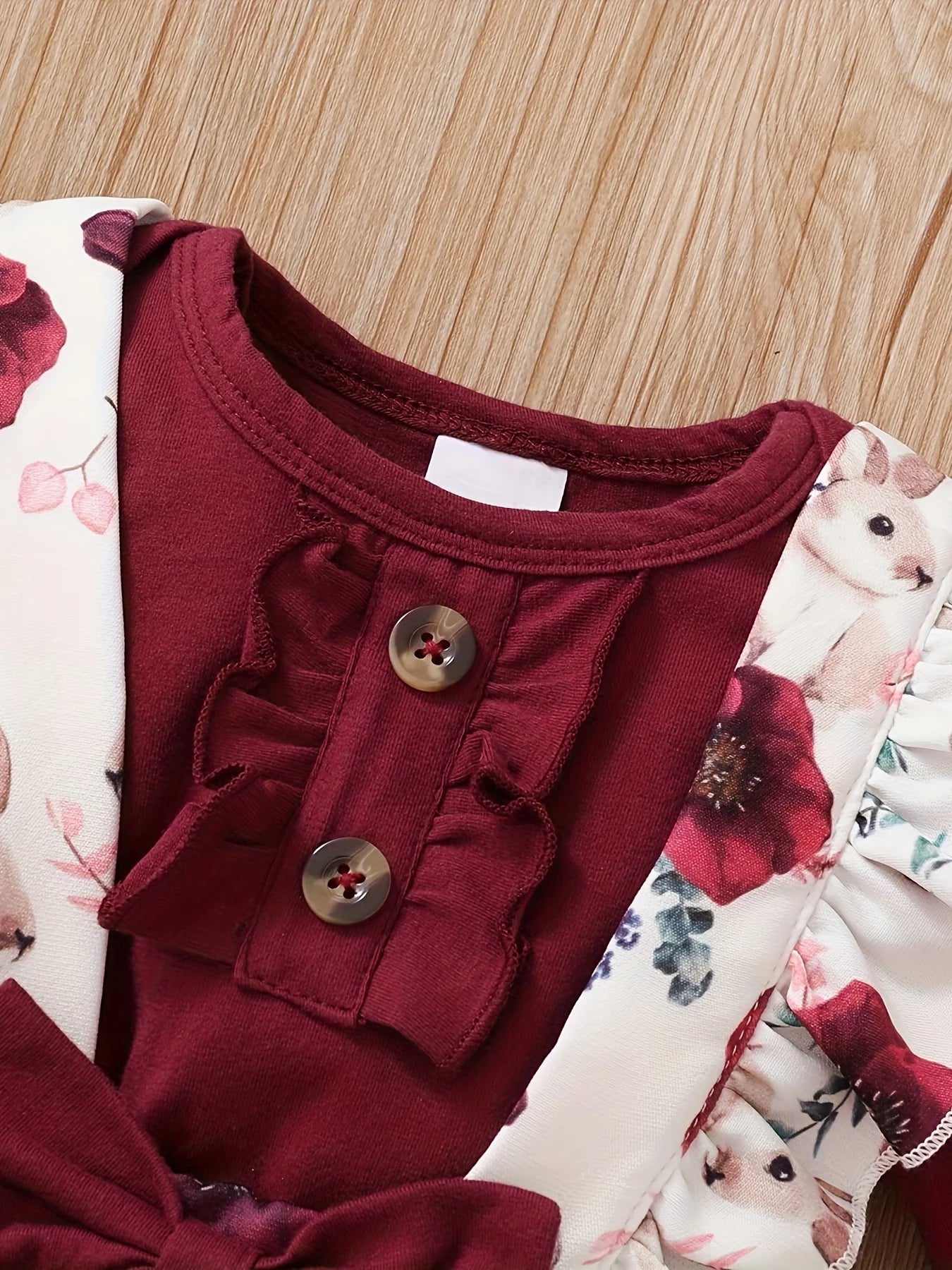 Toddler Girl Ruffle Romper & Suspender Pants Set - Boutique 2-Piece Outfit — view 4 of toddler sets
