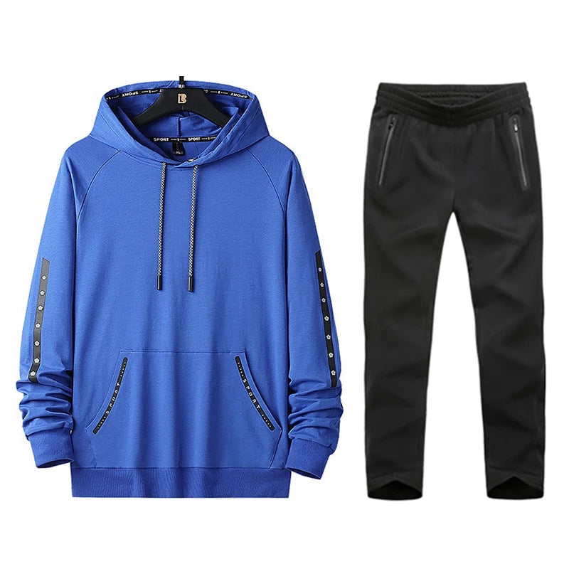 Plus Size Women’s Sports Tracksuit – Loose Fit Hoodie & Joggers Set for Fitness
