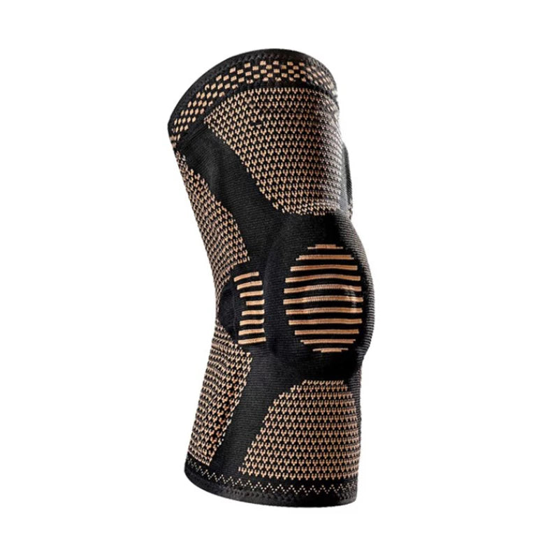 Orthopedic Knee Compression Sleeve — Copper Nylon Patella Stabilizer — view 7 of braces & support