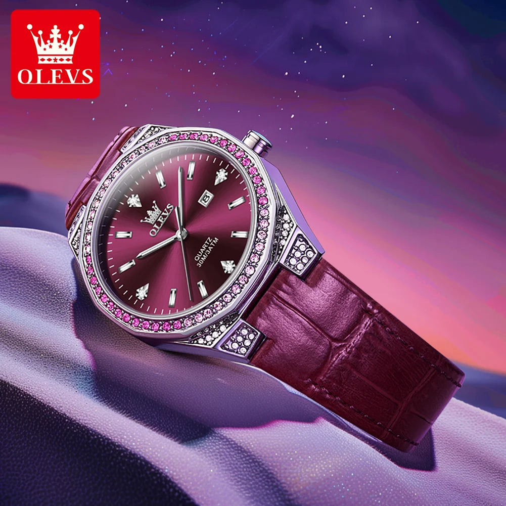 OLEVS Women's Diamond Watch — Original Luxury Quartz Wristwatch — view 3 of watches