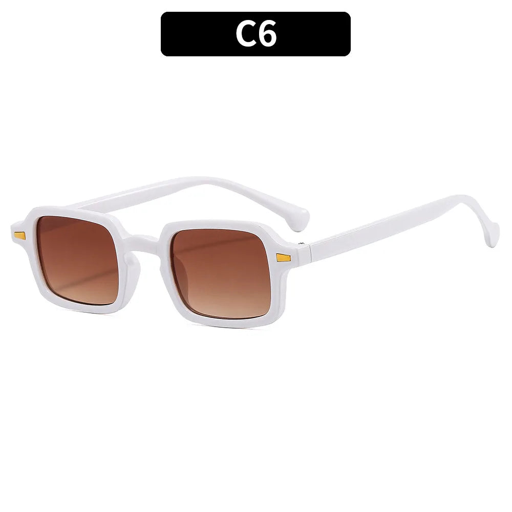 Rectangle Sunglasses Luxurious Designer — Vintage Brand Anti-Glare Women Men Square Shades — view 9 of sunglasses