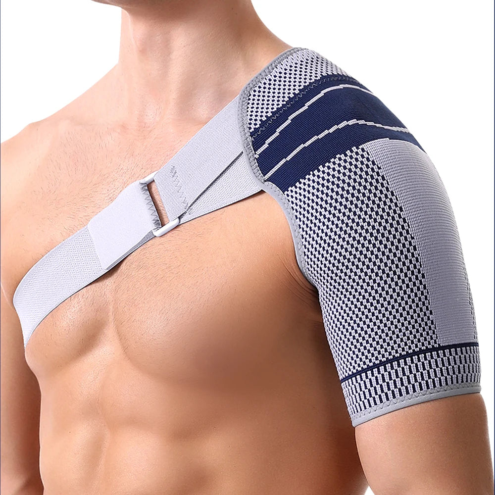 Shoulder Compression Sleeve with Stabilizer — Athletic Recovery Brace — view 4 of braces & support