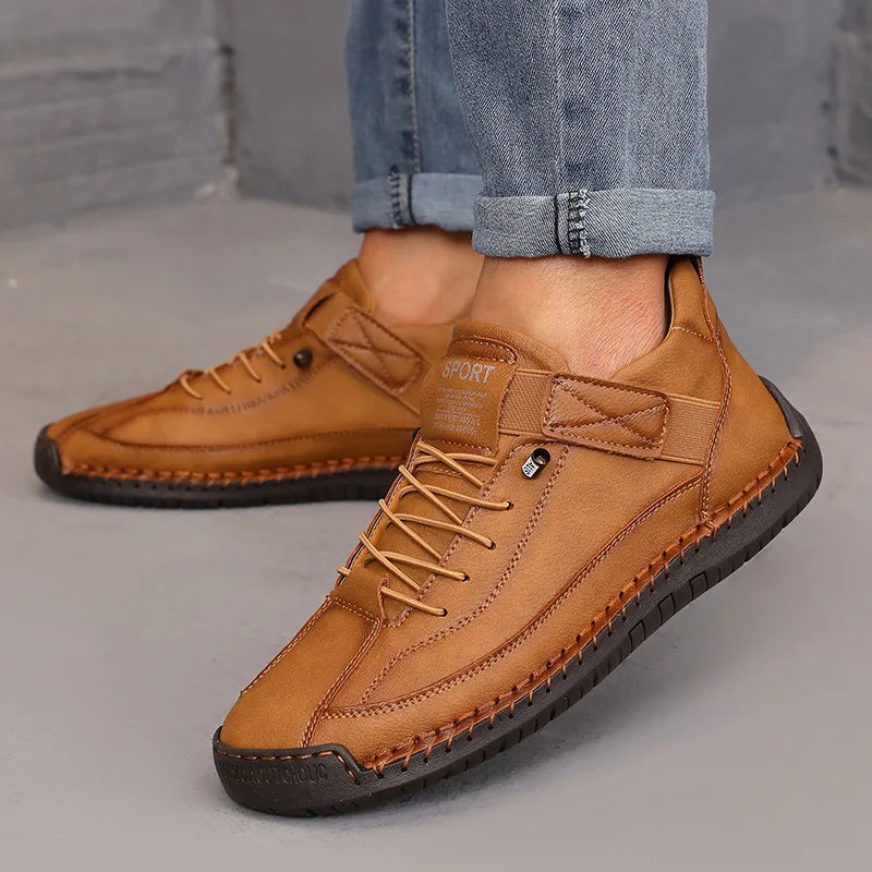Women's British Retro Mid-Top Boots — Handmade Leather Anti-Slip Workwear Loafers — view 9 of boots