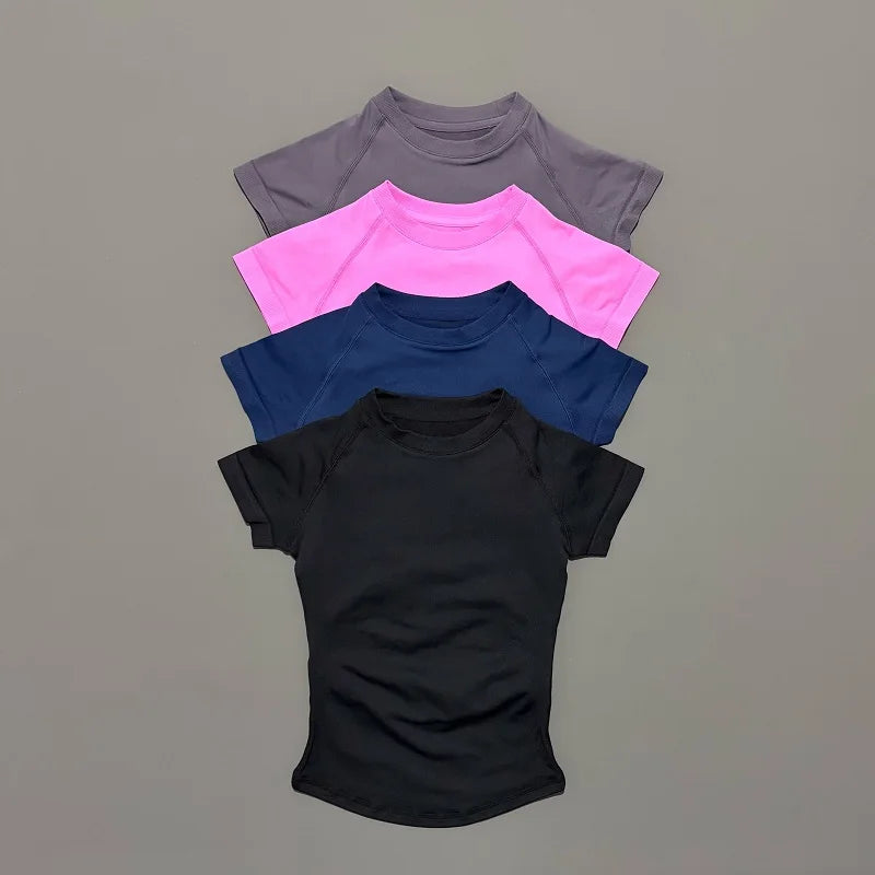 Impact Seamless Yoga Top &mdash; Women&rsquo;s Short-Sleeve Workout Shirt for Running &amp; Sports — view 3 of sports & fitness