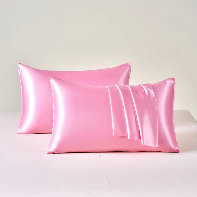 2-Pack Satin Pillowcase — Cooling Silky Smooth Pillow Covers for Skin & Hair — view 4 of cushion covers & pillow cases