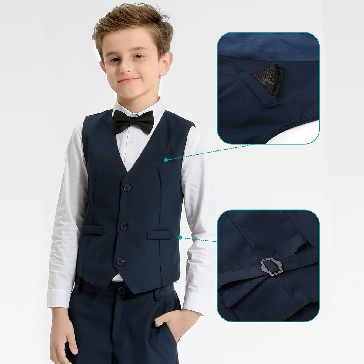 Boys Suit for Kids Wedding Easter Birthday Formal Outfit Set Children Gentleman Blazer Teenager School Performance Piano Tuxedo