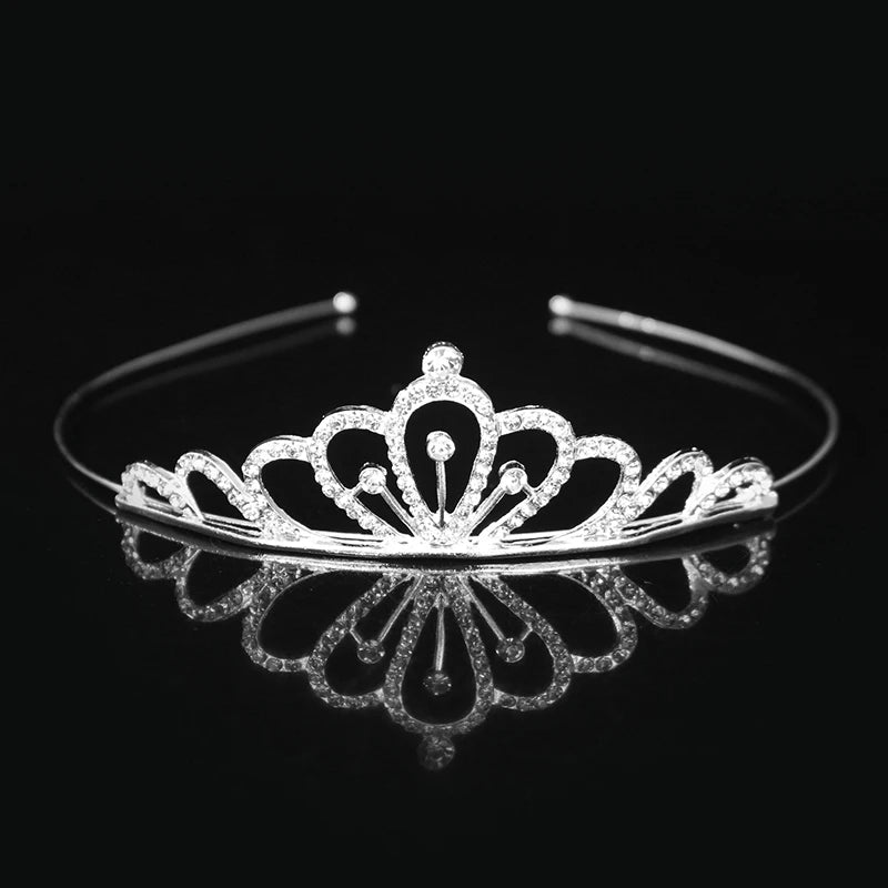 Princess Tiara Crystal Crown Headband - Kids Hair Accessory
