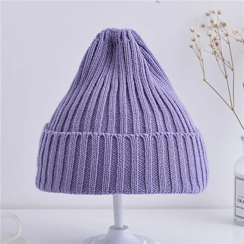 Baby Kids Ribbed Knitted Beanie - Windproof Soft Toddler Cap for 6M-4Y — view 10 of baby hats