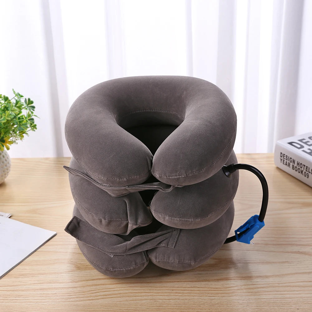 Inflatable Cervical Neck Traction Device — Spinal Decompression Brace — view 3 of braces & support