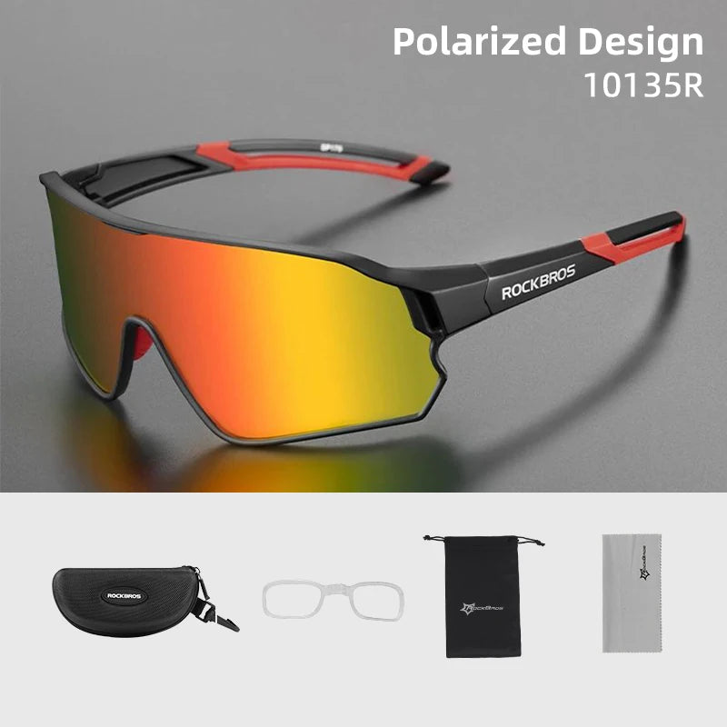 ROCKBROS Polarized Sport Sunglasses UV400 — Bicycle Hiking Camping Golf Cycling Eyewear Pro Grade — view 15 of sunglasses