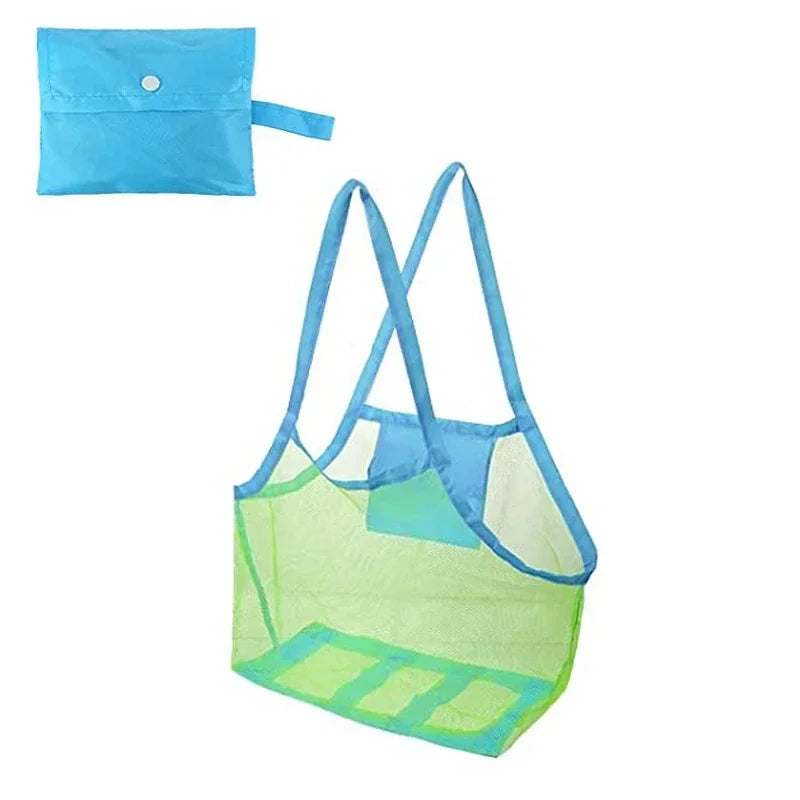 Multicolor Mesh Beach Bag - Sand-Away Kids Beach Toy Tote with Hanging Hole — view 7 of beach bags