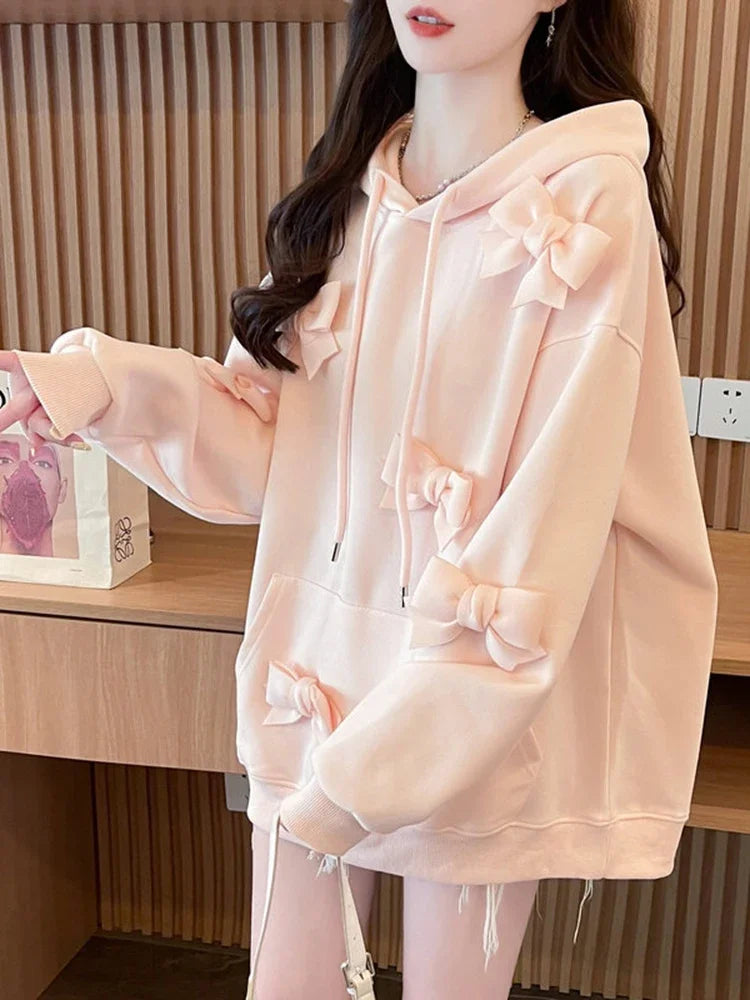 Zoki 3D Bow SweeZoki 3D Bow Sweet-Hoodie Women