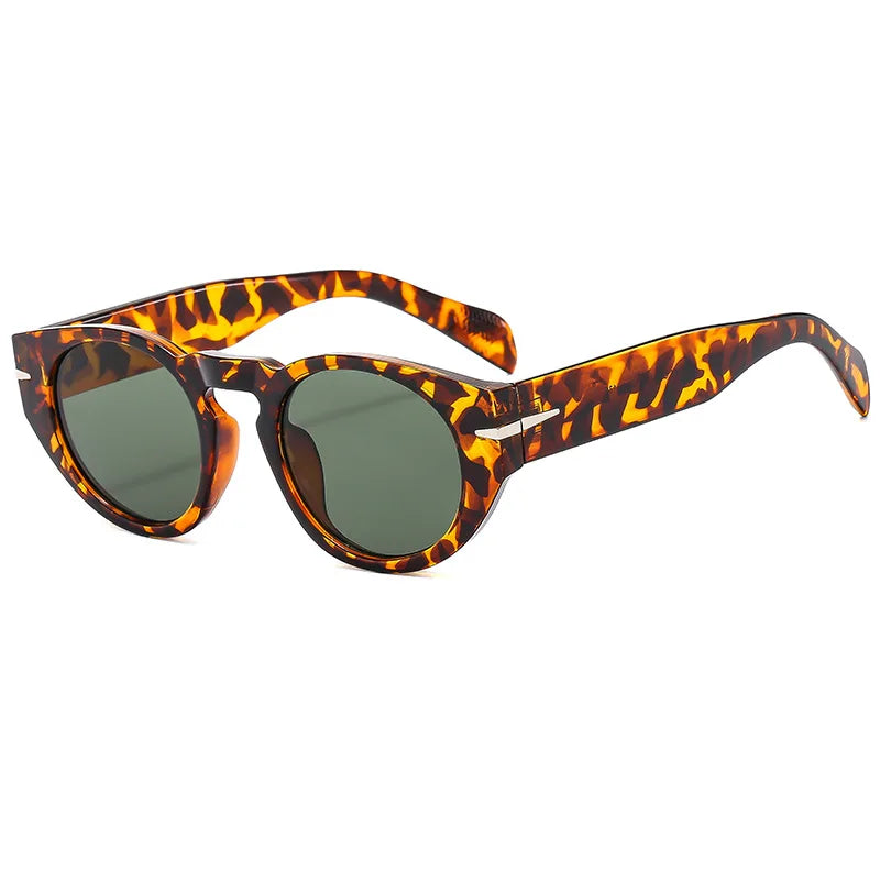 Round Sunglasses Classic Vintage — John-Lennon Retro Steampunk UV400 Oval Designer Shades — view 6 of sunglasses