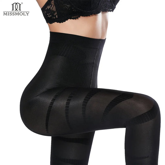 Tummy-Control Waist-Trainer Leggings — Slimming Body-Shaper Yoga Pants — view 1 of sports & fitness