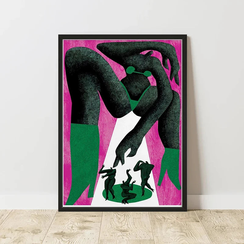Classic Retro Abstract Art Canvas Poster &mdash; Frameless Print for Home &amp; Room Wall Decor