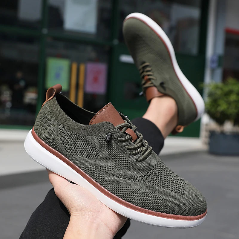 All-Season Men's Slip-On Mesh Sport Loafers — Anti-Slip Low-Cut Casual Sneakers — view 1 of flats & loafers
