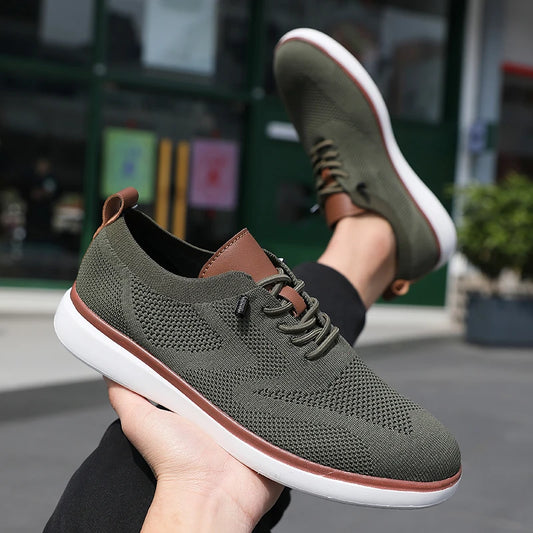 All-Season Men's Slip-On Mesh Sport Loafers — Anti-Slip Low-Cut Casual Sneakers — view 1 of flats & loafers