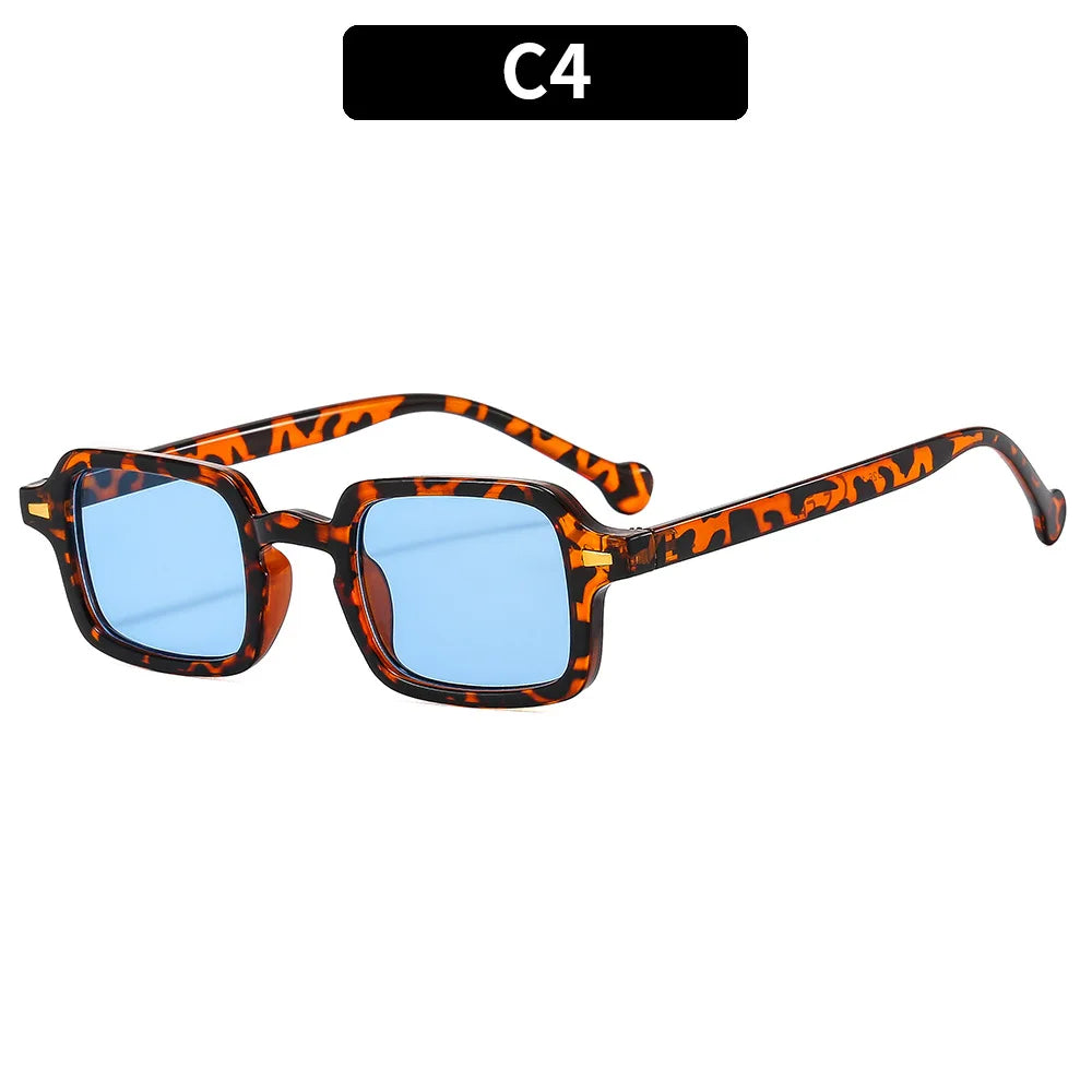 Rectangle Sunglasses Luxurious Designer — Vintage Brand Anti-Glare Women Men Square Shades — view 12 of sunglasses