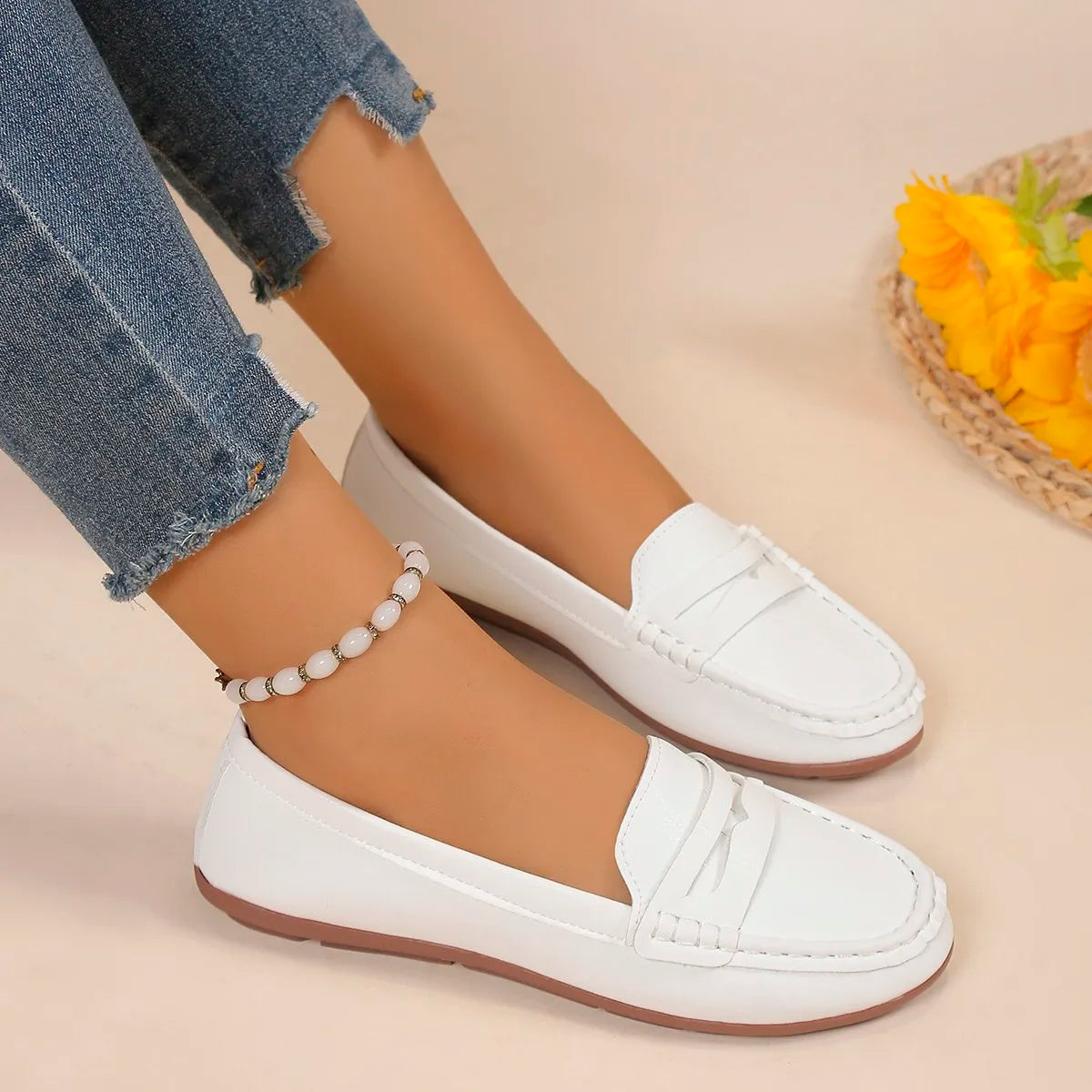 Flats & Ballet — Comfortable Lightweight Loafer Flats, Spring Autumn Shallow Slip-Ons — view 4 of flats & ballet