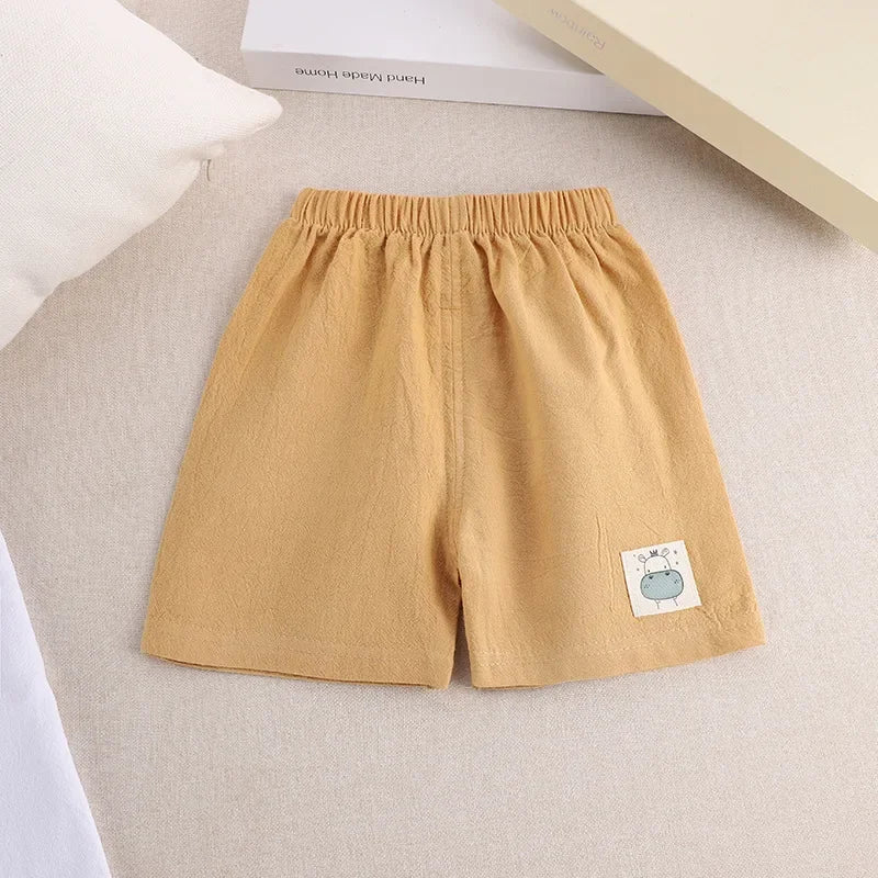 Kids Cotton-Linen Summer Shorts – Cute & Comfy (1-5 Years)