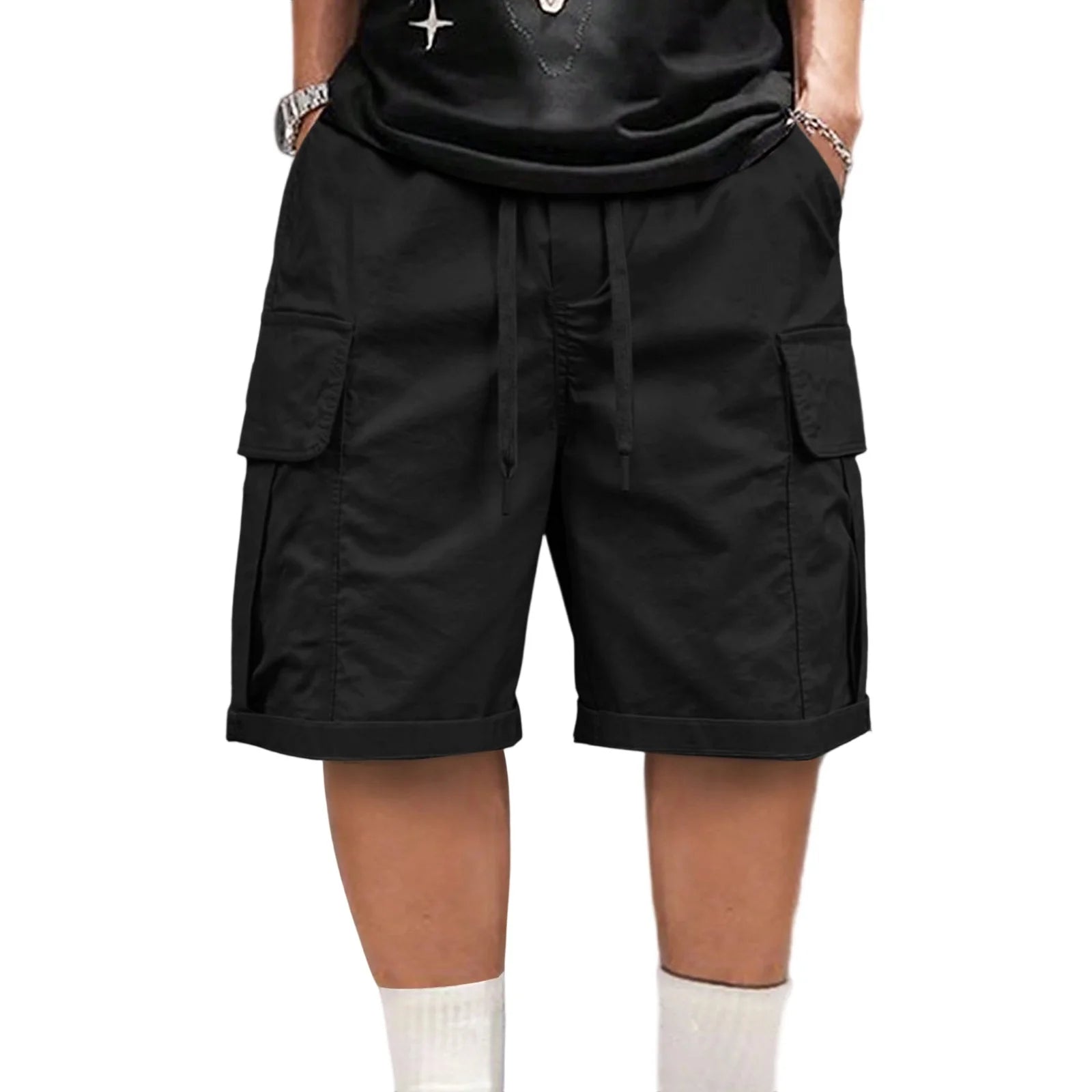 Men&rsquo;s Quick-Dry Cargo Shorts &mdash; Lightweight Elastic Waistband with Multiple Pockets — view 6 of shorts