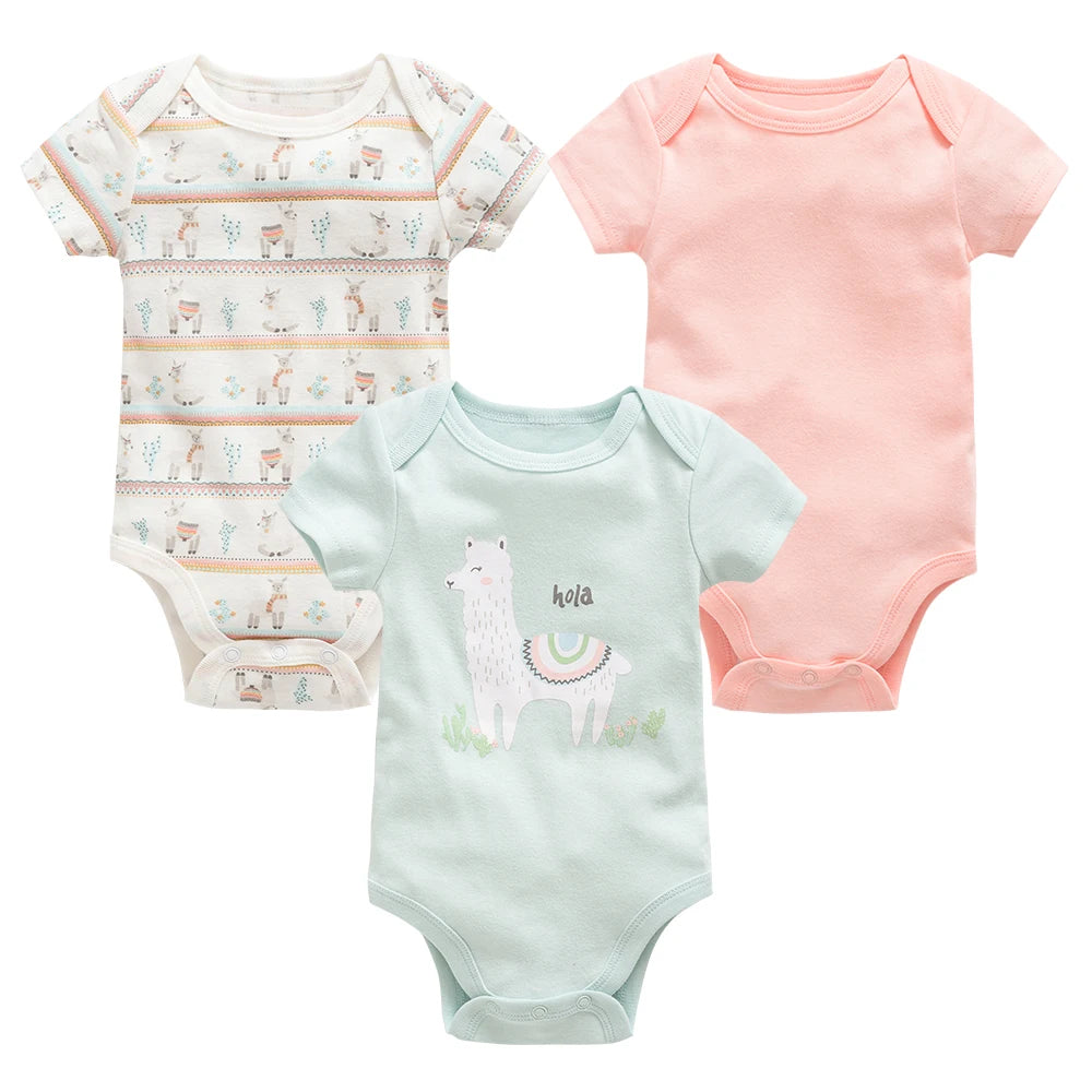 Baby Girls Cotton Bodysuit 3 & 6 Pack - Short Sleeve Newborn Onesies — view 6 of baby bodysuits