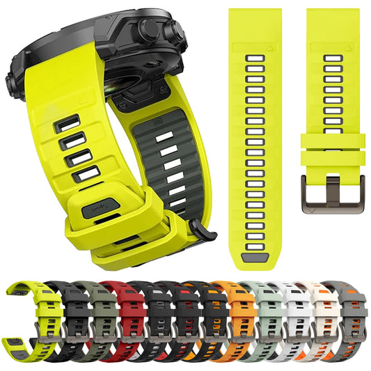 QuickFit Watch Band for Garmin Fenix 8/7/6/5/Epix Pro — 22/26mm Silicone Sport Strap — view 1 of watch straps