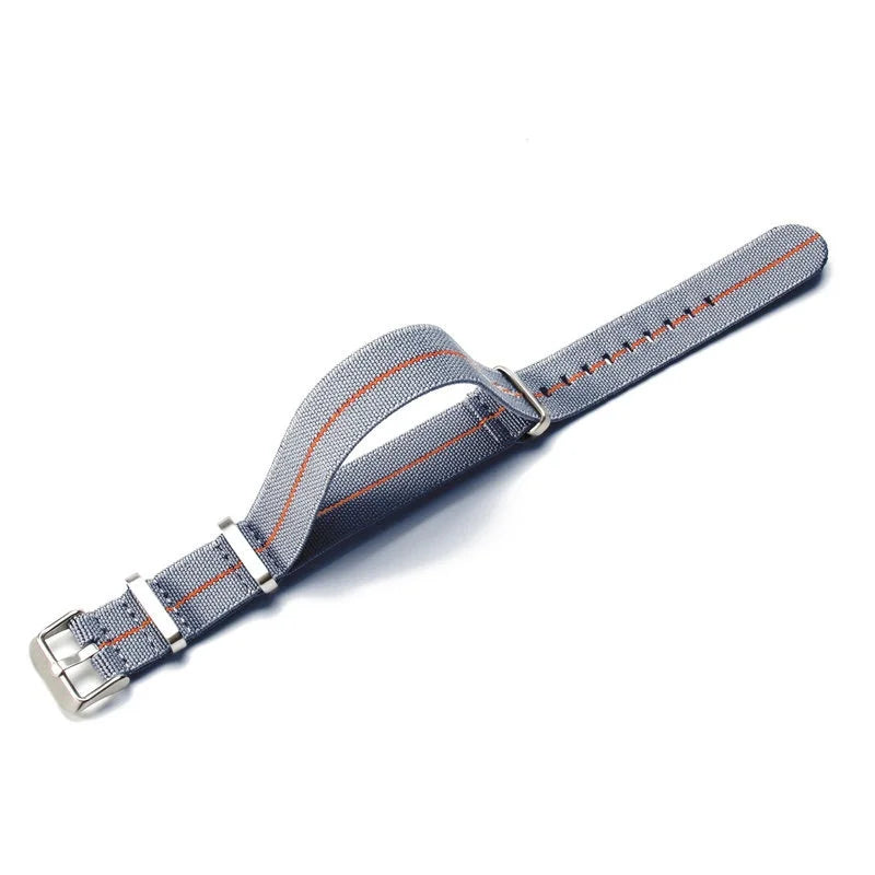Elastic Woven NATO Watch Strap — 18mm 20mm 22mm Breathable Nylon Universal Wristband — view 16 of watch straps