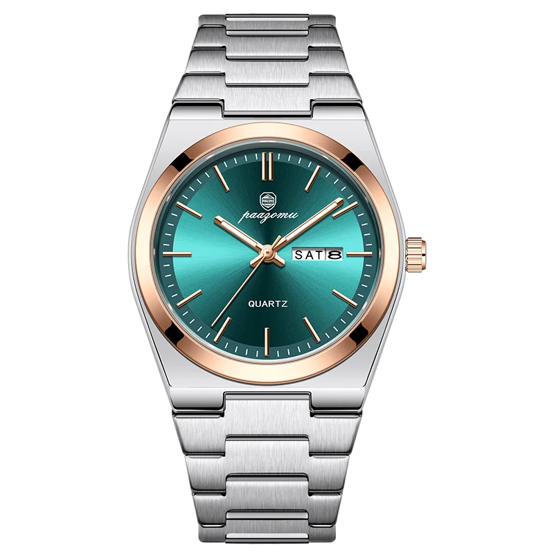 PAAZOMU Men's Chronograph Watch — Stainless Steel Waterproof Luminous Quartz Wristwatch — view 11 of watches