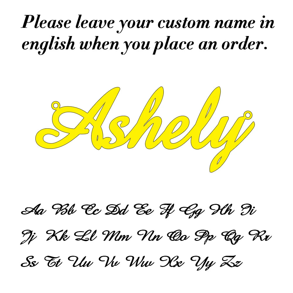 Custom Name Necklace for Women Personalized Cursive Letter Pendant Stainless Steel Jewelry — view 14 of jewelry & watches