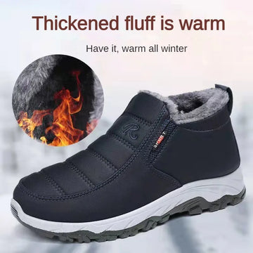 All-Season Men's Chunky Casual Shoes — Warm Cotton-Lined Wear-Resistant Sole — view 1 of sneakers