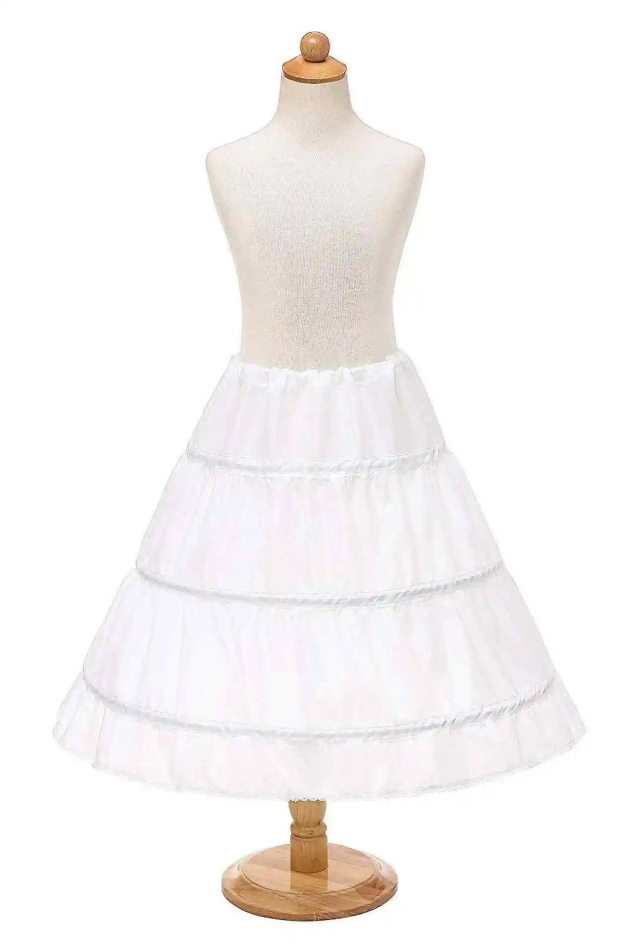 Girls 3-Hoop Petticoat - Flower Girl Crinoline Full Slip Skirt — view 5 of petticoats