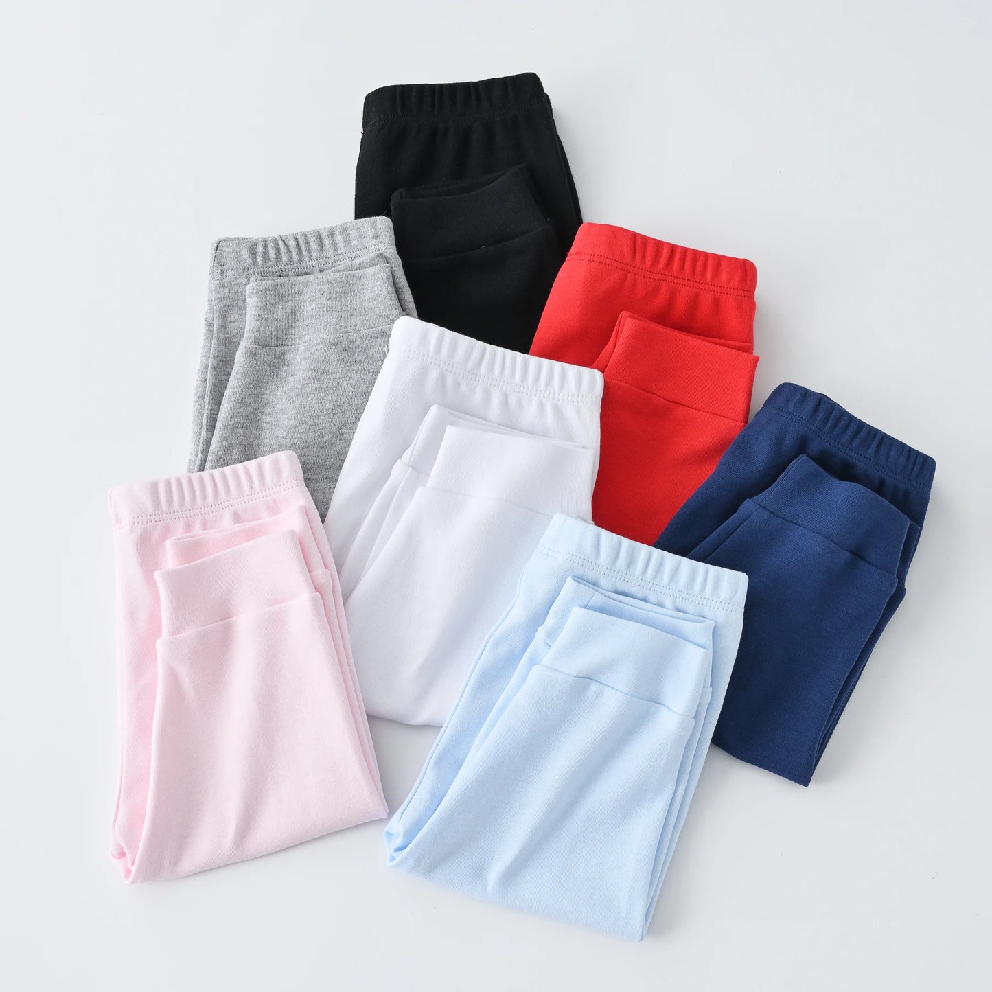 Baby 100% Cotton Pants - Soft Legging Basics in 12 Colors (Boys & Girls) — view 1 of baby bottoms
