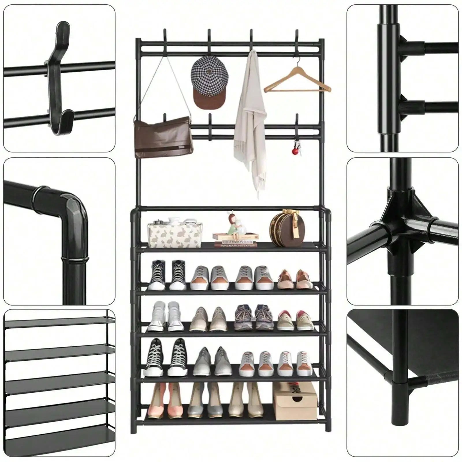 Multi-Functional Entryway Shoe Rack – Large Capacity Multi-Layer Organizer for Shoes & Bags — view 5 of shoes & footwear