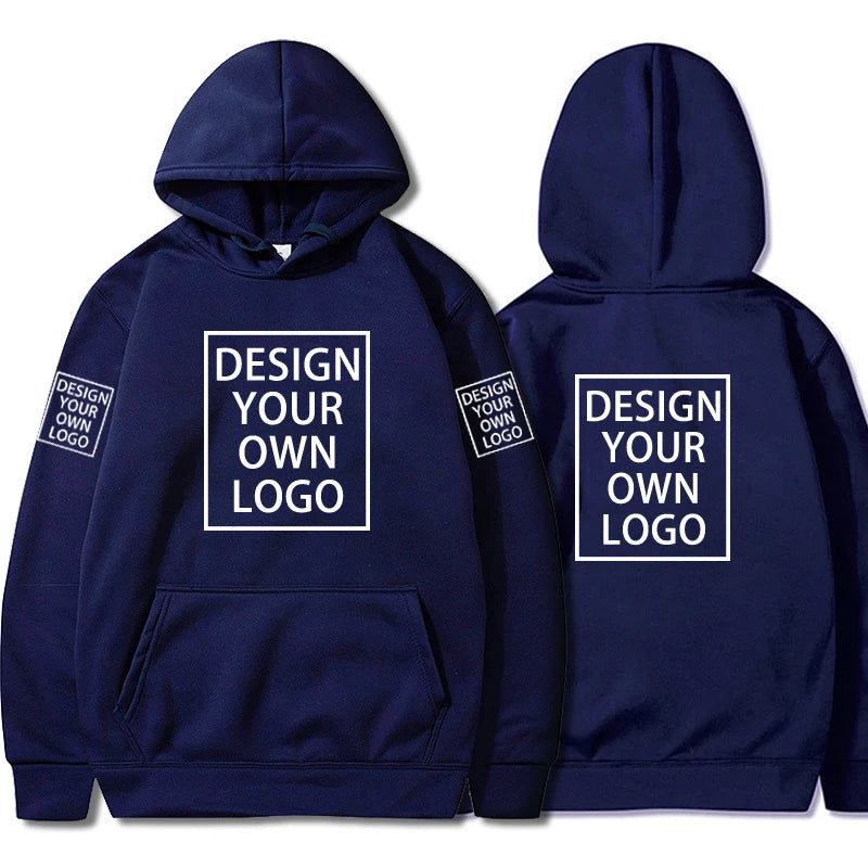 Customize Hoodies Men Women Casual Hoody Own Design LOGO Pullover DIY Picture Text Sweatshirt Clothing Loose Trend New Top Wear