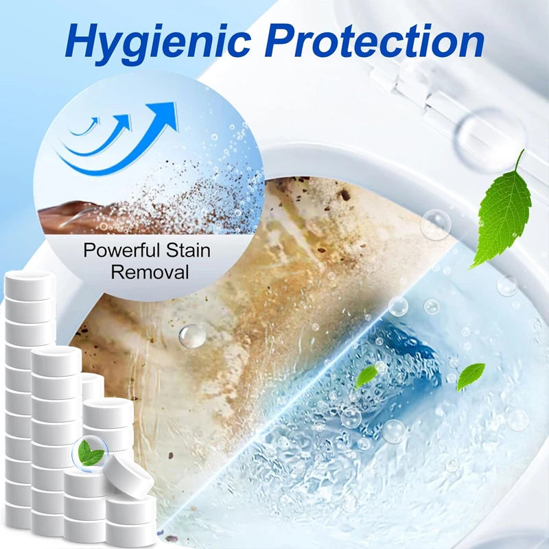 Automatic Toilet Bowl Cleaner Tablets-Fresh Scent,Long-Lasting Cleaning Effectively removes stains and limescale; Fresh Fragranc