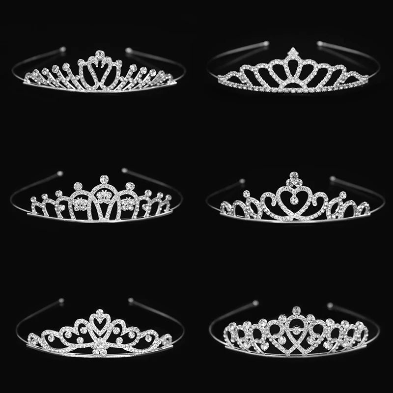 Beautiful Cute Kid Princess Tiaras and Crowns Crystal Headband Bridal Crown Wedding Party Hair Accessories Girls Fashion Jewelry — view 2 of product