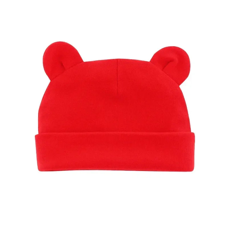Newborn Ear-Shape Bonnet - Cotton Photography-Prop Hat for Babies 0-1Y